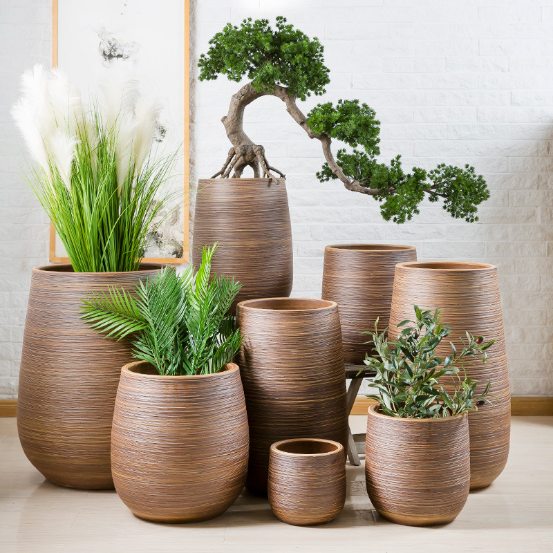 新品新品现代简约花盆景德镇陶瓷落地阳台客厅桌面绿萝虎皮兰酒店